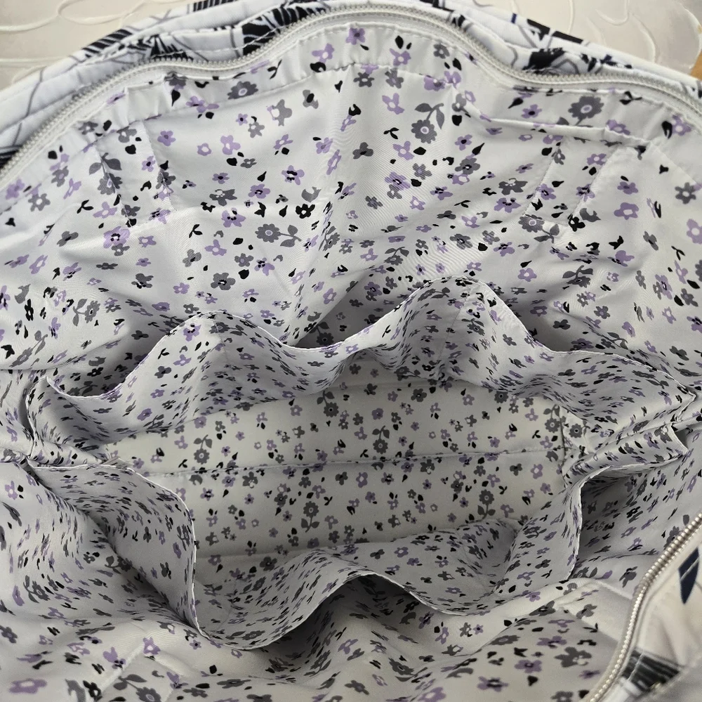 Vera Bradley Vera Tote Bag Twilight Garden - Picture 7 of 15